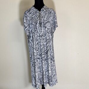 Black and White Paisley Dress (XL)